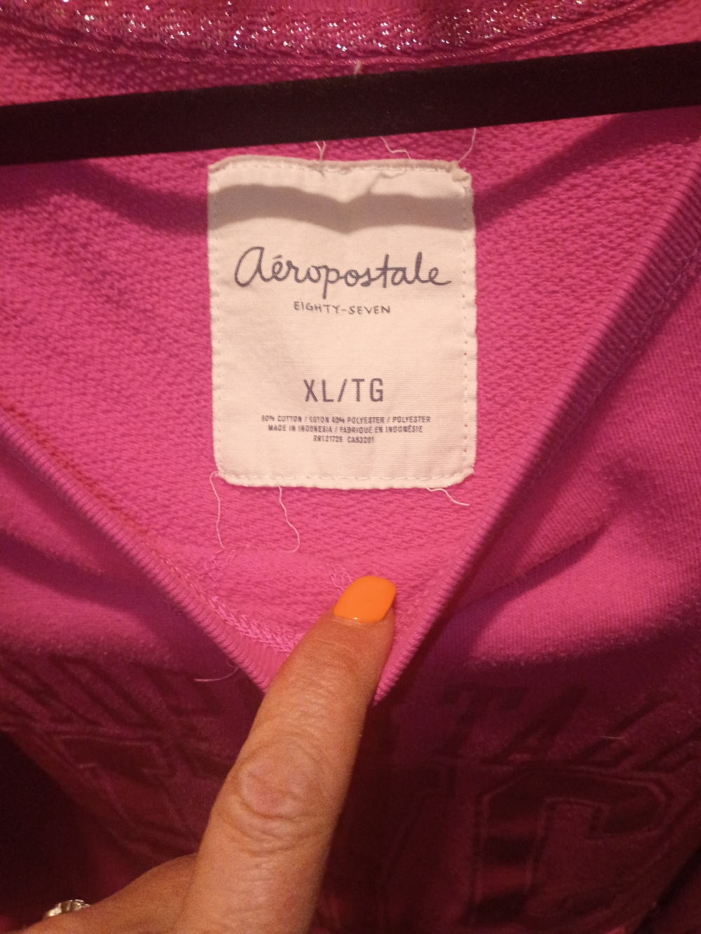 Aeropostale Bright Pink V-Neck Women's Jersey